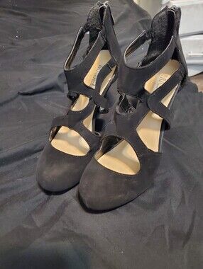 Madeline girl, black strappy heels